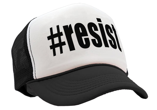 RESIST - hashtag resistance movement fight - Vintage Retro Style Trucker Cap Hat - Five Panel Retro Style TRUCKER Cap