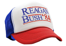 Load image into Gallery viewer, REAGAN BUSH &#39;84 - funny retro vintage style - Unisex Adult Trucker Cap Hat - Five Panel Retro Style TRUCKER Cap
