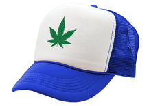 Load image into Gallery viewer, MARIJUANA LEAF - Five Panel Retro Style TRUCKER Cap
