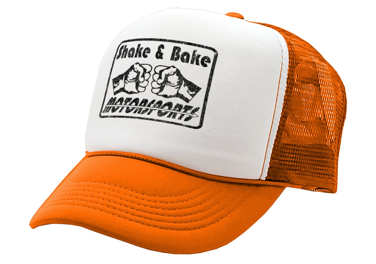 SHAKE and BAKE Motorsports - ferrell movie - Vintage Retro Style Trucker Cap Hat - Five Panel Retro Style TRUCKER Cap