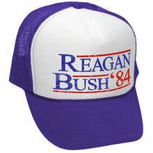 Load image into Gallery viewer, REAGAN BUSH &#39;84 - funny retro vintage style - Unisex Adult Trucker Cap Hat - Five Panel Retro Style TRUCKER Cap
