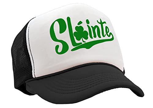 Slainte - Ireland Irish st Paddys Patricks Day - Vintage Retro Style Trucker Cap Hat