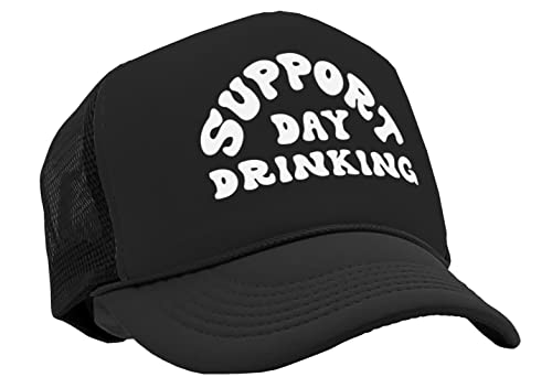 Nukem Cap Company - I Support Drinking During The Day - Vintage Retro Style Trucker Cap Hat