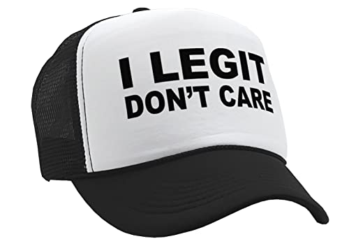 Nukem Cap Company - I Legit Don't Care - Vintage Retro Style Trucker Cap Hat