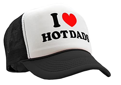 Nukem Cap Company - I Heart Hot Dads - Vintage Retro Style Trucker Cap Hat