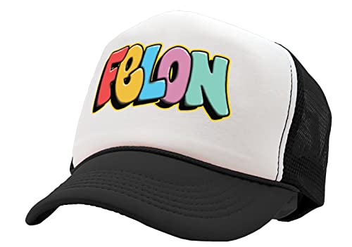 Nukem Cap Company - FELON - Graffiti - Vintage Retro Style Trucker Cap Hat