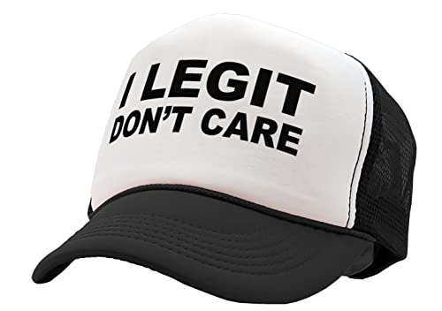 Nukem Cap Company - I Legit Don't Care - Vintage Retro Style Trucker Cap Hat