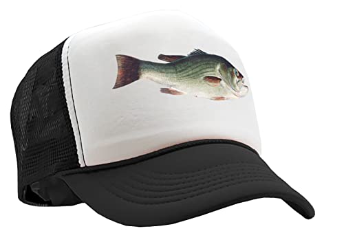 The Goozler - Largemouth BASS - Large Mouth bass Angler Fishing - Vintage Retro Style Trucker Cap Hat