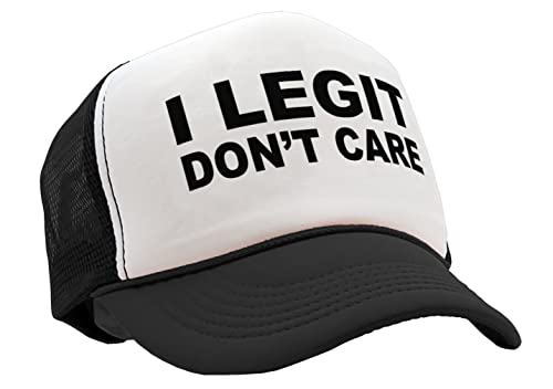 Nukem Cap Company - I Legit Don't Care - Vintage Retro Style Trucker Cap Hat