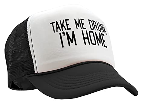 Guacamole - TAKE ME Drunk I'm Home - Funny Beer Alcohol - Vintage Retro Style Trucker Cap Hat