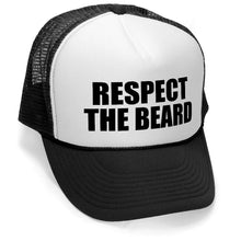 Load image into Gallery viewer, RESPECT THE BEARD - Unisex Adult Trucker Cap Hat - Five Panel Retro Style TRUCKER Cap
