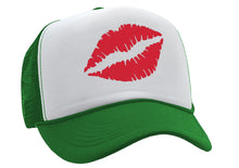 Load image into Gallery viewer, SEXY LIPS - kiss lipstick hot - Vintage Retro Style Trucker Cap Hat - Five Panel Retro Style TRUCKER Cap
