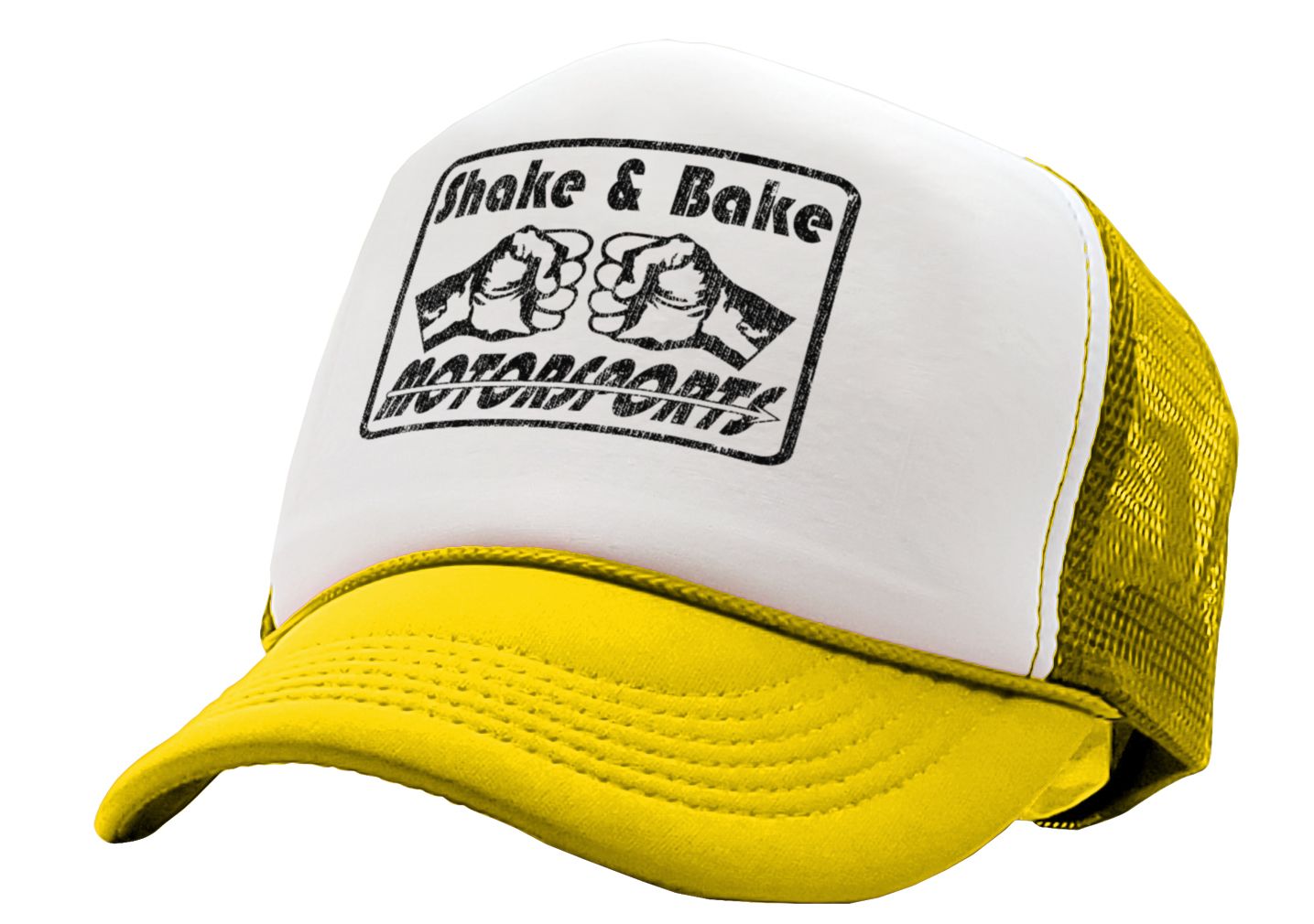 SHAKE and BAKE Motorsports - ferrell movie - Vintage Retro Style Trucker Cap Hat - Five Panel Retro Style TRUCKER Cap