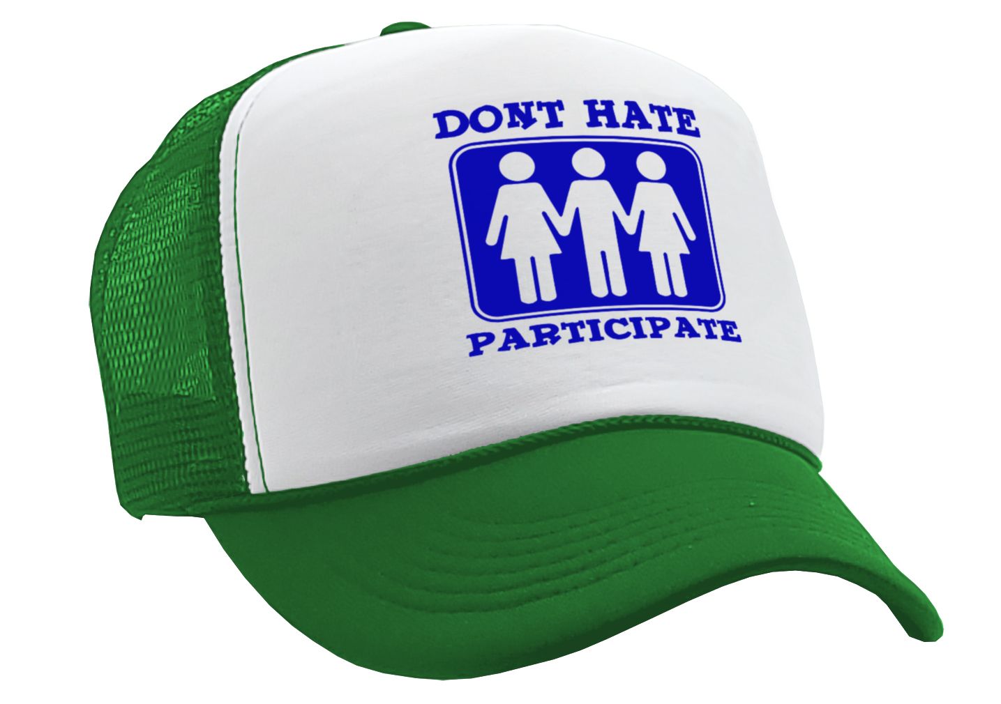 DON'T HATE PARTICIPATE - funny sexy - Vintage Retro Style Trucker Cap Hat