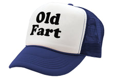 Load image into Gallery viewer, OLD FART - funny over the hill joke gag - Vintage Retro Style Trucker Cap Hat - Five Panel Retro Style TRUCKER Cap
