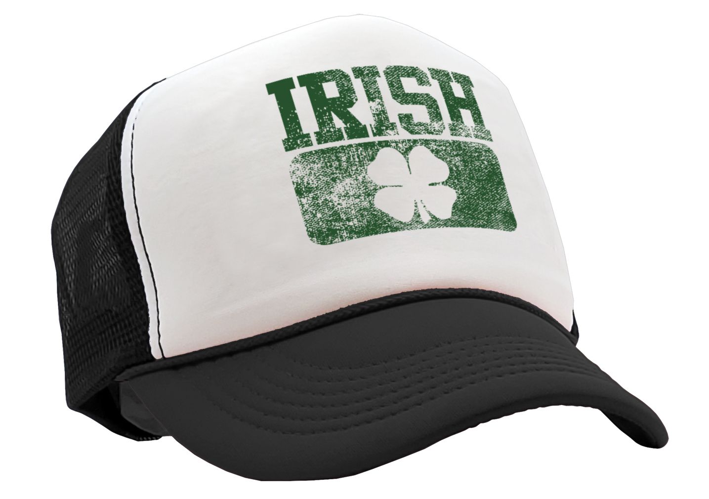 IRISH - ireland slainte st patricks day hat paddys day - Vintage Retro Style Trucker Cap Hat