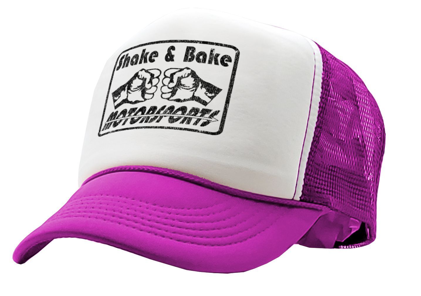 SHAKE and BAKE Motorsports - ferrell movie - Vintage Retro Style Trucker Cap Hat - Five Panel Retro Style TRUCKER Cap