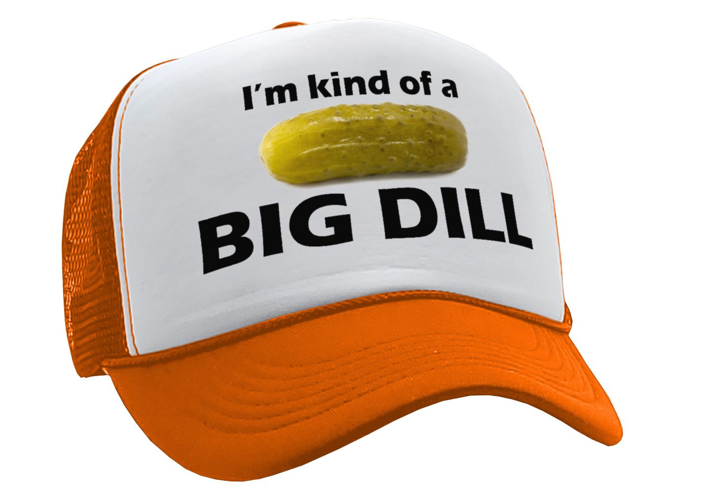 I'M KIND OF A BIG DILL - funny parody - Vintage Retro Style Trucker Cap Hat - Five Panel Retro Style TRUCKER Cap