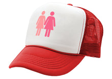 Load image into Gallery viewer, GIRL ON GIRL - lgbtq gay rights lesbian - Vintage Retro Style Trucker Cap Hat - Five Panel Retro Style TRUCKER Cap
