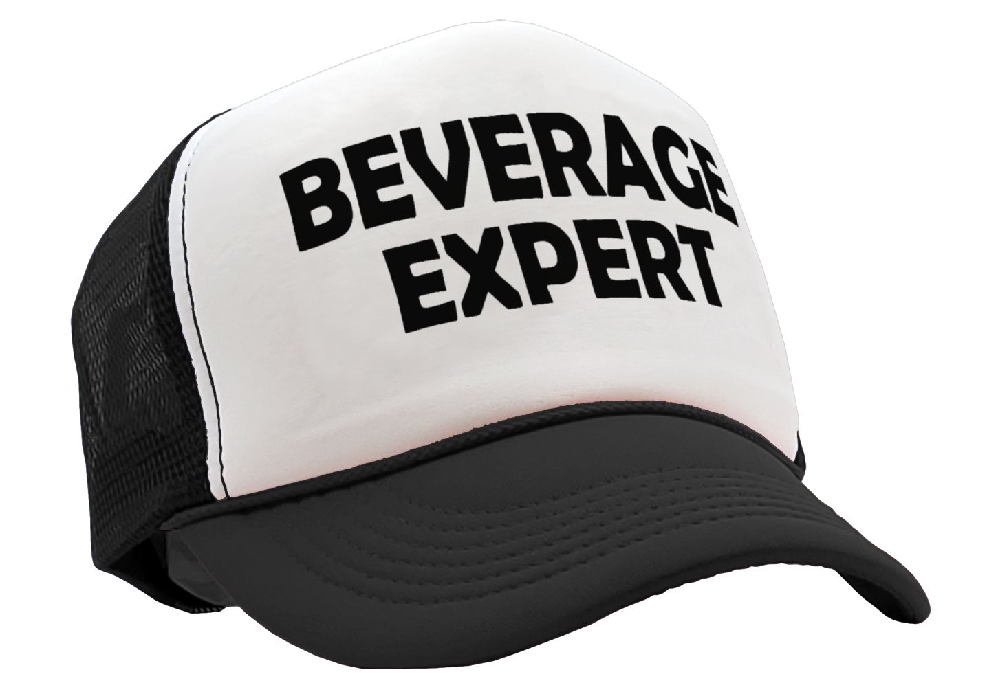 BEVERAGE EXPERT - beer wine liquor party - Vintage Retro Style Trucker Cap Hat - Five Panel Retro Style TRUCKER Cap