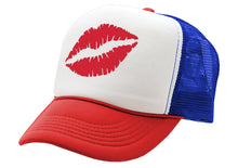 Load image into Gallery viewer, SEXY LIPS - kiss lipstick hot - Vintage Retro Style Trucker Cap Hat - Five Panel Retro Style TRUCKER Cap
