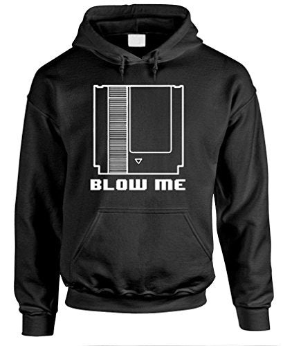 Cartridge Blow ME Vintage Retro 8-bit Gamer - Mens Pullover Hoodie