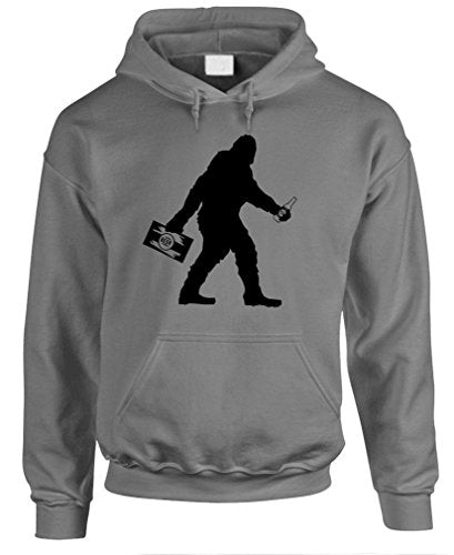 The Goozler Sasquatch Bigfoot with Beer Funny Party - Mens Pullover Hoodie