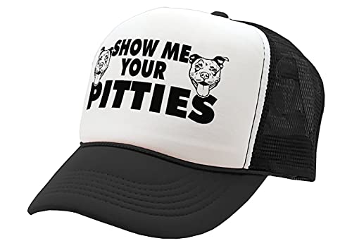 Guacamole - Show Me Your Pitties - Pit Bull Dog Pitbull Love - Vintage Retro Style Trucker Cap Hat