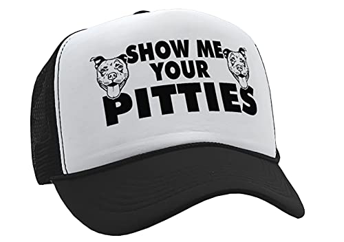 Guacamole - Show Me Your Pitties - Pit Bull Dog Pitbull Love - Vintage Retro Style Trucker Cap Hat