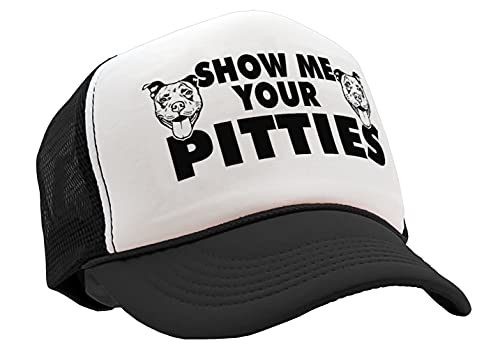 Guacamole - Show Me Your Pitties - Pit Bull Dog Pitbull Love - Vintage Retro Style Trucker Cap Hat