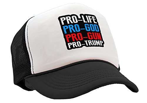 Nukem Cap Company - Pro God Life Gun - Vintage Retro Style Trucker Cap Hat