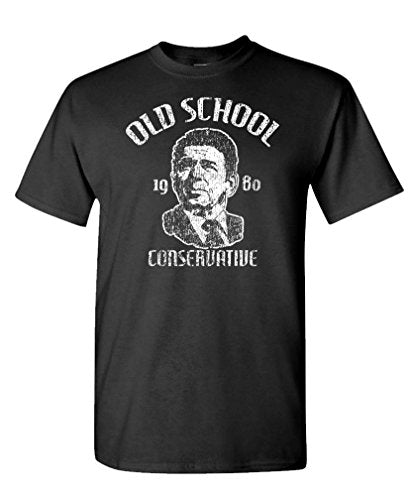 The Goozler Old School Conservative - Ronald Reagan - Mens Cotton T-Shirt