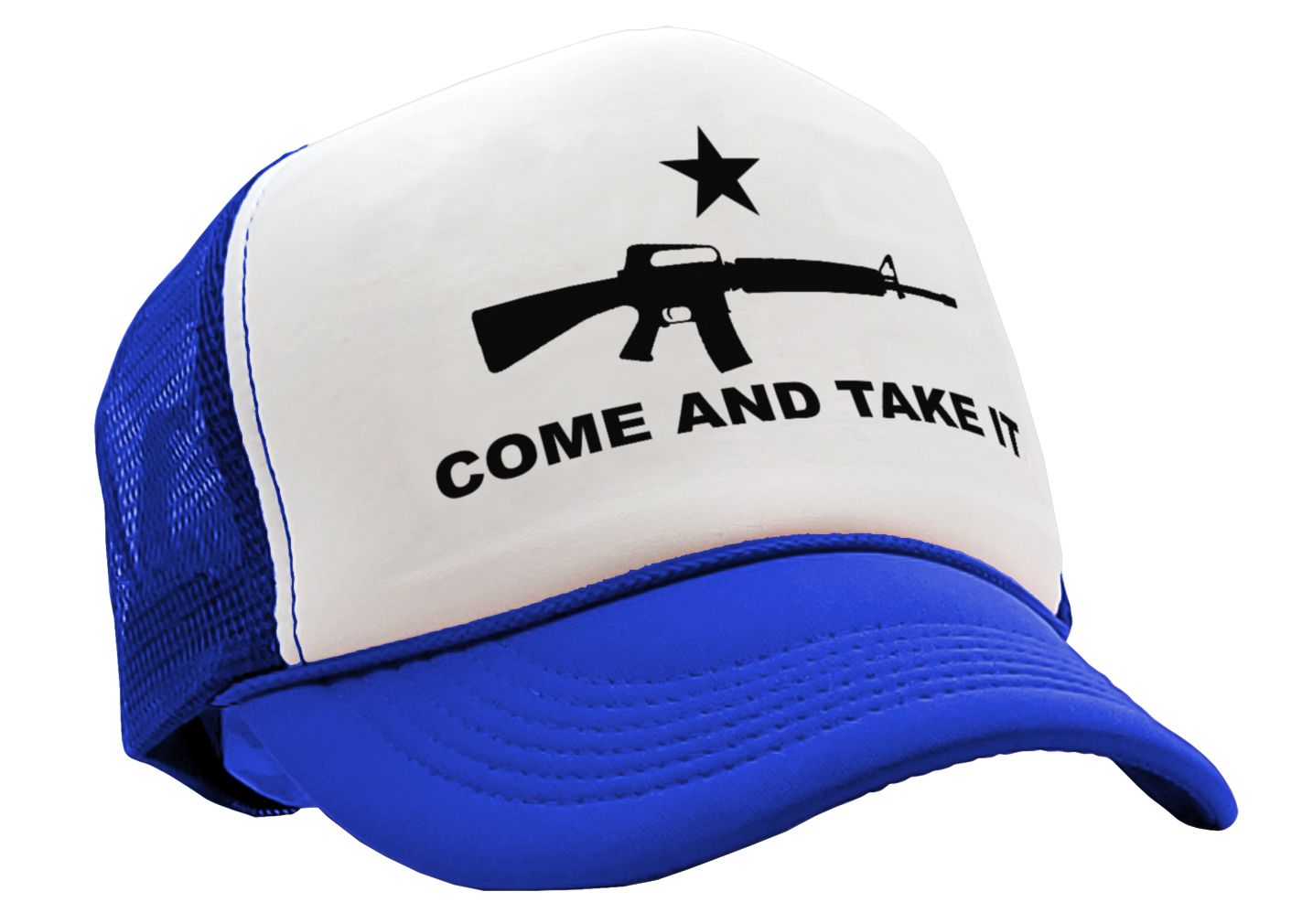 COME AND TAKE IT - 2nd amendment patriot - Vintage Retro Style Trucker Cap Hat - Five Panel Retro Style TRUCKER Cap