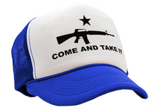 Load image into Gallery viewer, COME AND TAKE IT - 2nd amendment patriot - Vintage Retro Style Trucker Cap Hat - Five Panel Retro Style TRUCKER Cap
