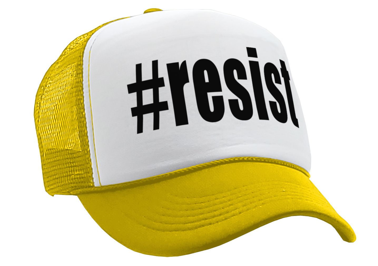 RESIST - hashtag resistance movement fight - Vintage Retro Style Trucker Cap Hat - Five Panel Retro Style TRUCKER Cap