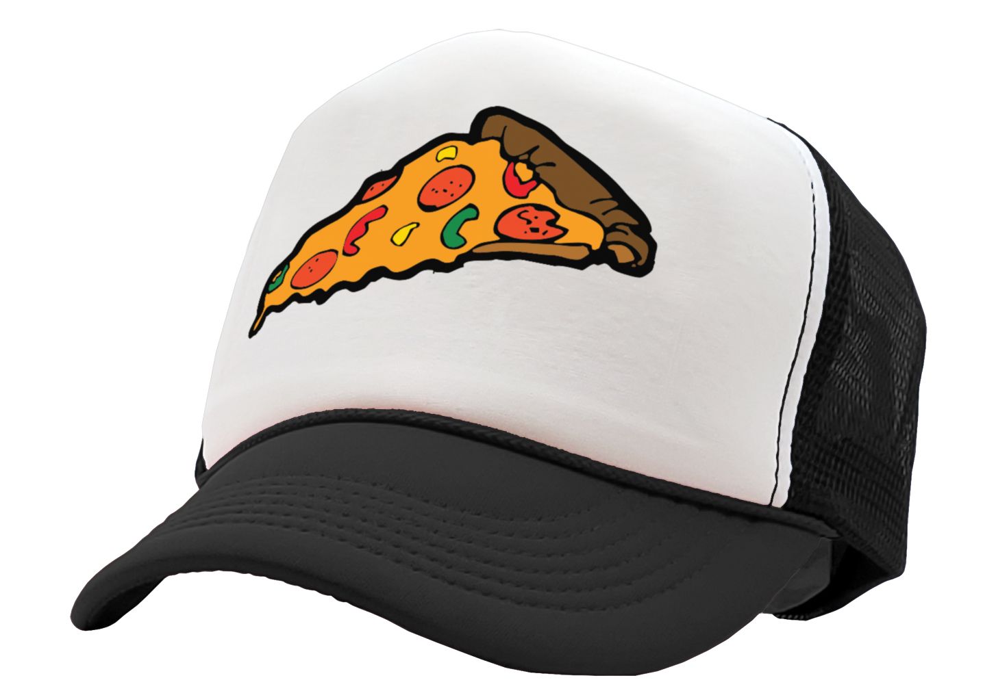 PIZZA SLICE - concession food truck - Five Panel Retro Style TRUCKER Cap