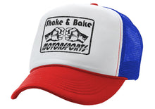 Load image into Gallery viewer, SHAKE and BAKE Motorsports - ferrell movie - Vintage Retro Style Trucker Cap Hat - Five Panel Retro Style TRUCKER Cap
