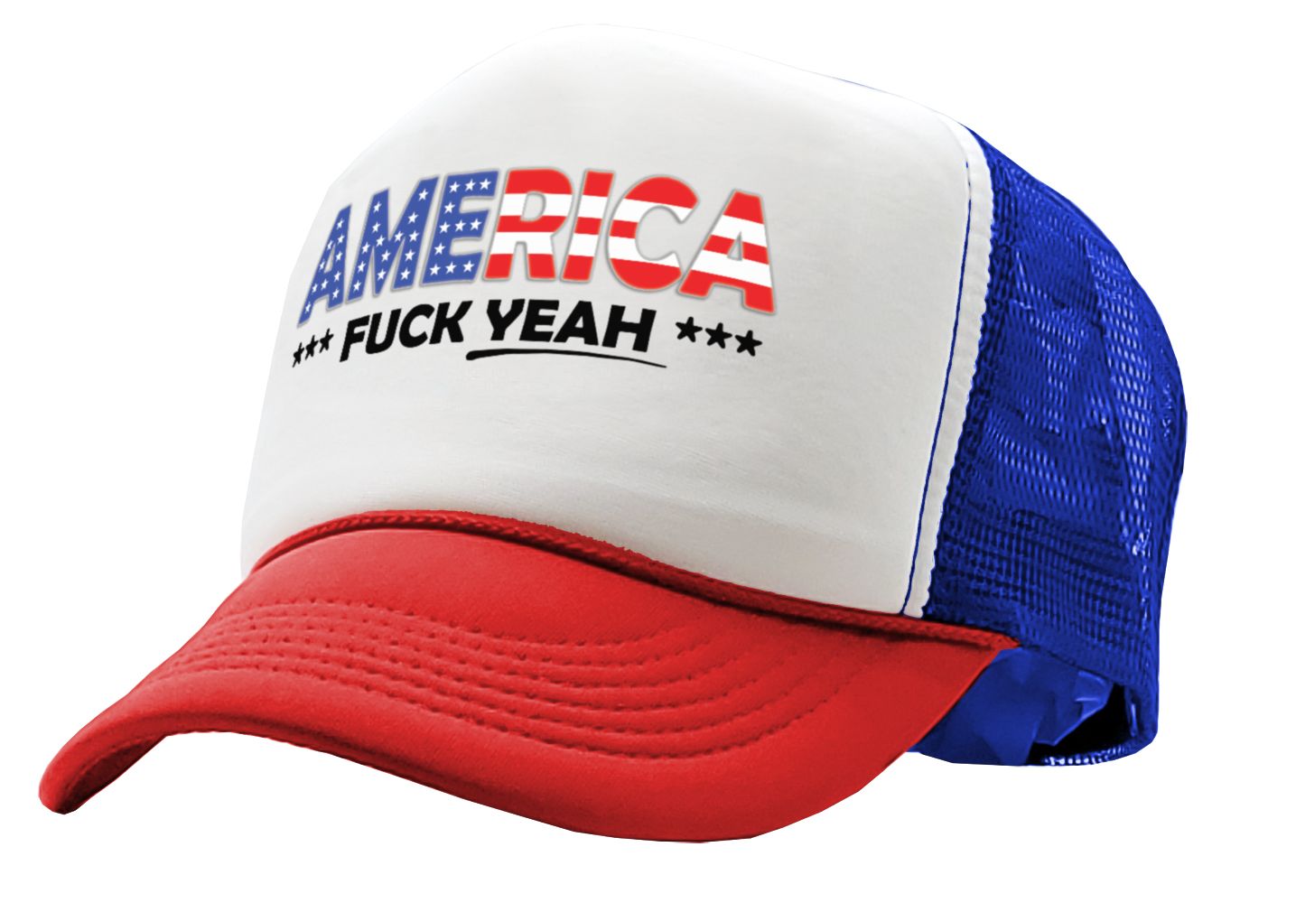 America F--- Yeah Adjustable Snap Back Trucker Hat