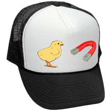 Load image into Gallery viewer, CHICK MAGNET - funny frat party guido - Mesh Trucker Hat Cap - Five Panel Retro Style TRUCKER Cap
