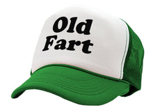 Load image into Gallery viewer, OLD FART - funny over the hill joke gag - Vintage Retro Style Trucker Cap Hat - Five Panel Retro Style TRUCKER Cap
