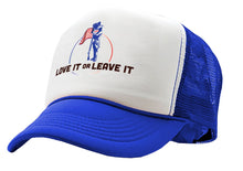 Load image into Gallery viewer, LOVE IT or LEAVE - America usa patriot murica - Vintage Retro Style Trucker Cap Hat
