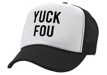 Load image into Gallery viewer, YUCK FOU - fuck you funny prank gag gift - Vintage Retro Style Trucker Cap Hat - Five Panel Retro Style TRUCKER Cap
