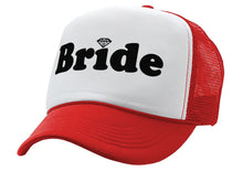 Load image into Gallery viewer, BRIDE - wedding bridesmaid marriage party - Vintage Retro Style Trucker Cap Hat - Five Panel Retro Style TRUCKER Cap
