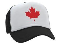 Load image into Gallery viewer, CANADIAN MAPLE LEAF - O Canada patriot pride - Vintage Retro Style Trucker Cap Hat - Five Panel Retro Style TRUCKER Cap
