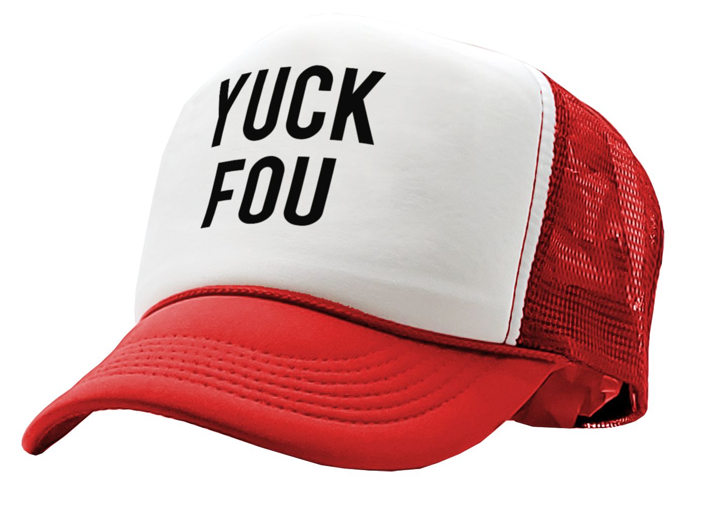 YUCK FOU - fuck you funny prank gag gift - Vintage Retro Style Trucker Cap Hat - Five Panel Retro Style TRUCKER Cap