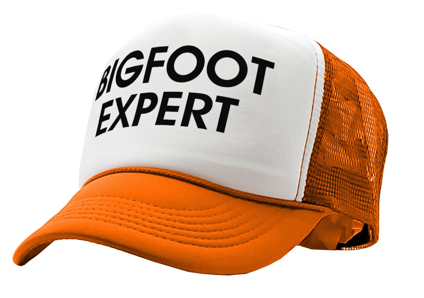 BIGFOOT EXPERT - sasquatch squatchin hunter - Adjustable Snap Back Trucker Cap Hat