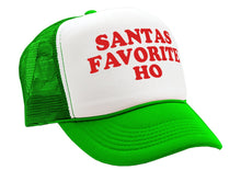 Load image into Gallery viewer, SANTAS FAVORITE HO - christmas claus funny - Vintage Retro Style Trucker Cap Hat - Five Panel Retro Style TRUCKER Cap
