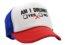 Load image into Gallery viewer, Am I Drunk Adjustable Snap Back Trucker Hat
