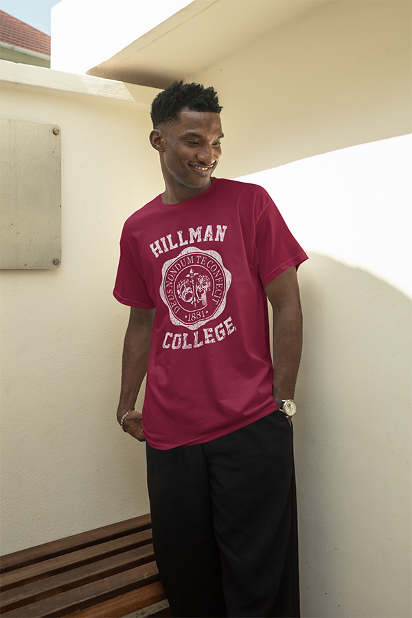 HILLMAN COLLEGE - hbcu university retro 80s sitcom tv - Cotton Unisex T-Shirt