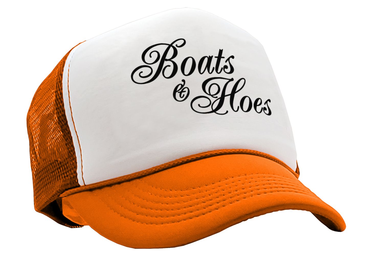 BOATS N HOES - prestige worldwide ferrell funny - Vintage Retro Style Trucker Cap Hat - Five Panel Retro Style TRUCKER Cap